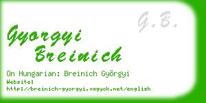 gyorgyi breinich business card